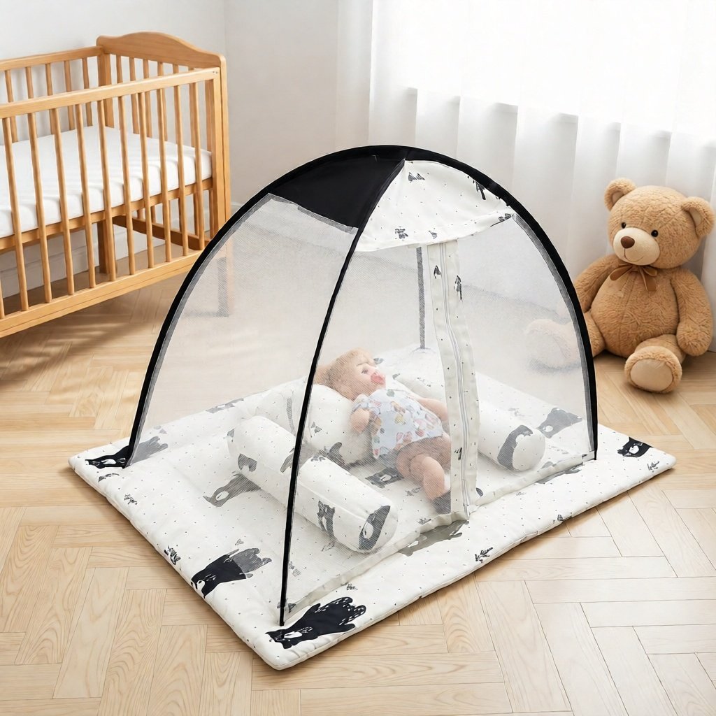Kasur Matras Bayi + Bantal Guling | Dilengkapi kelambu anti nyamuk | Matras Newborn