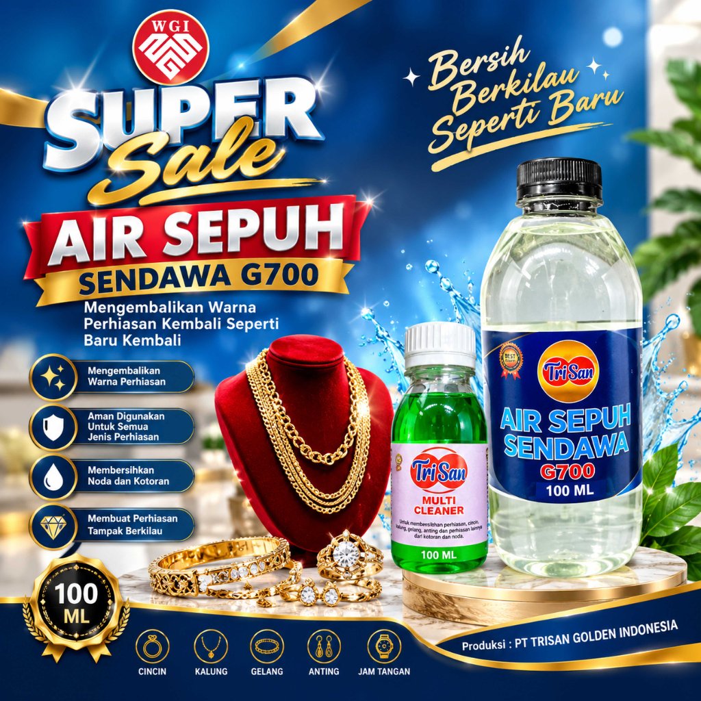 AIR SEPUH SENDAWA G700 CAIRAN SEPUHAN EMAS 24K 100 ML