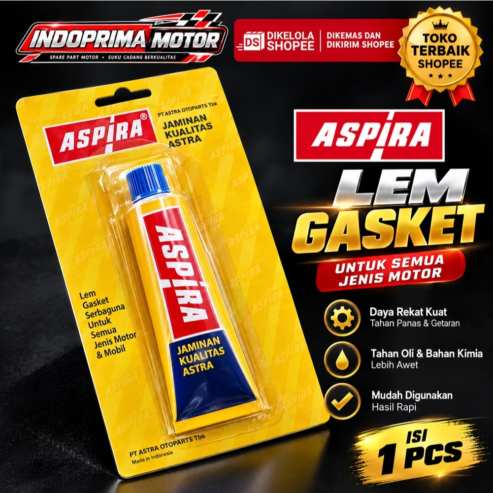 DIKELOLA SHOPEE ASPIRA LEM PAKING. LEM GASKET MOTOR DAN MOBIL