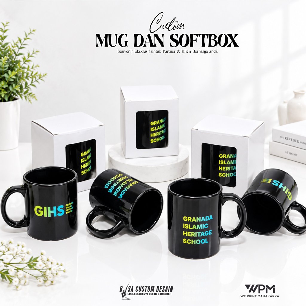 Sablon Mug keramik Hitam