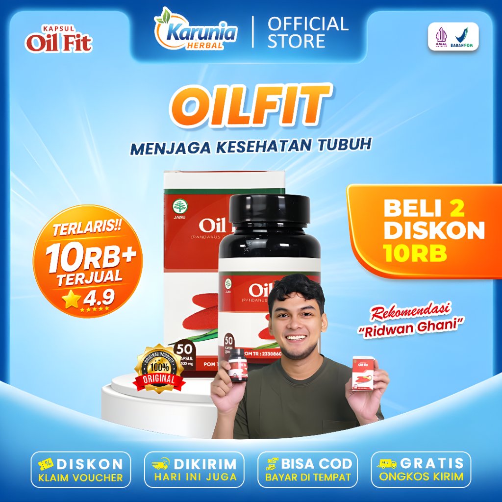 Oil Fit 50 Kapsul Suplemen Ekstrak Minyak Buah Merah Papua Herbal Original