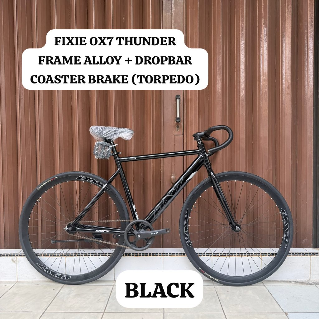 (batam) Sepeda Fixie OX7 Thunder Alloy Fixed Gear Torpedo