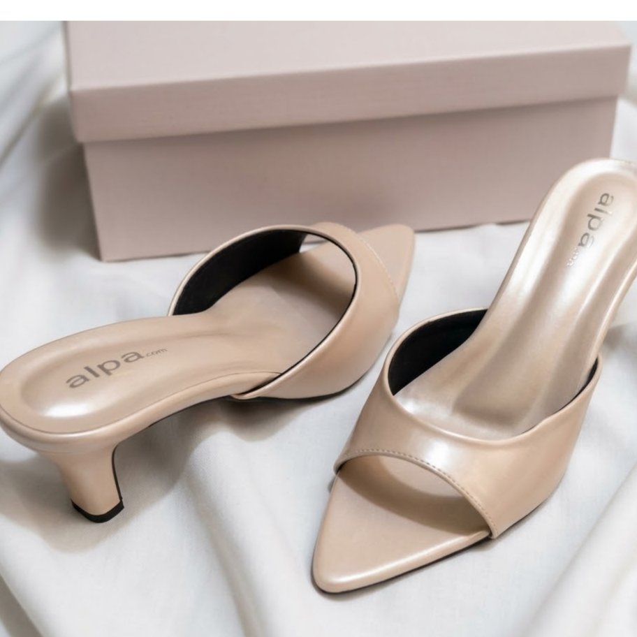 SANDAL wanita mules tinggi hak 5 cm