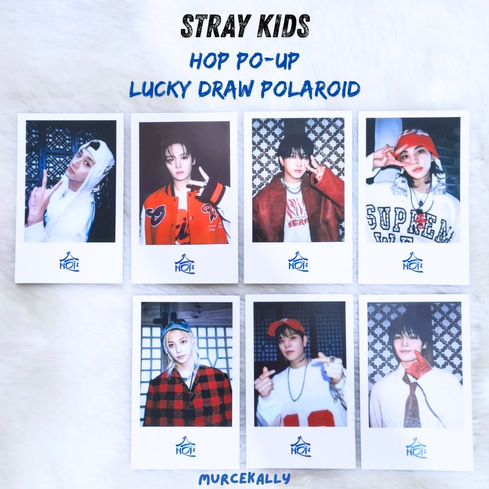 [LAST STOCK] Stray Kids HOP Pop Up Lucky Draw Polaroid Bangchan LeeKnow Changbin Hyunjin Han Felix S
