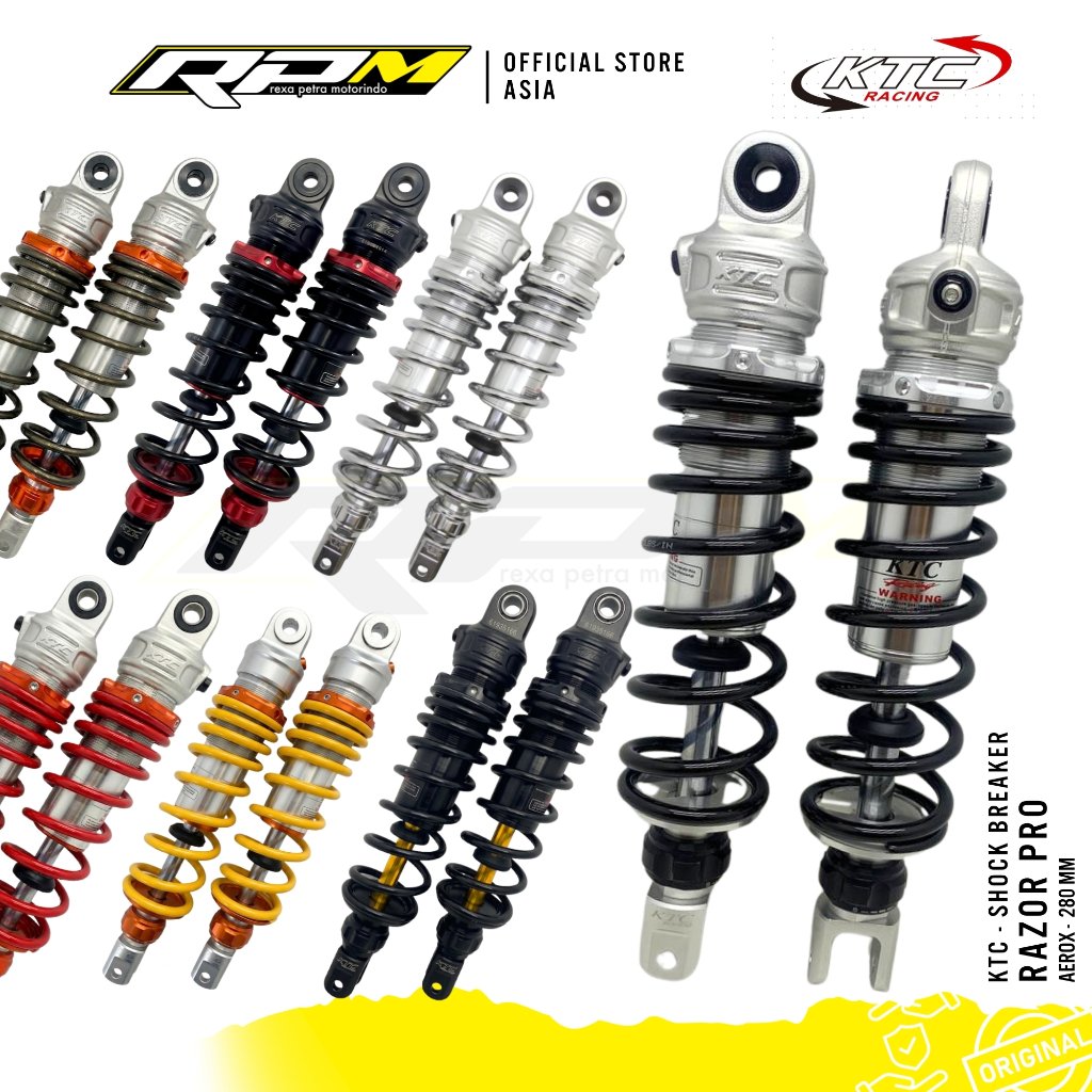 KTC All New Razor PRO 2026 Shockbreaker 280mm - Shock Breaker Aerox 280 mm Click Aerox Nouvo