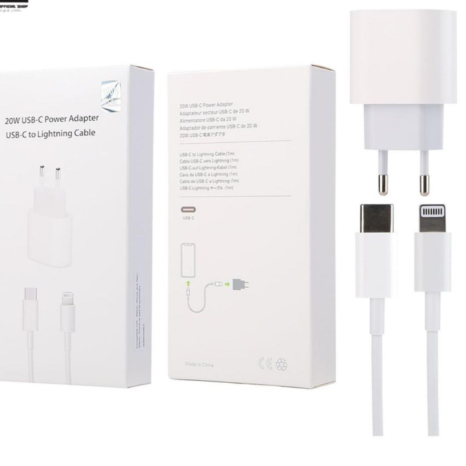 Garansi 1 Thn 1set Charger & Kabel PD 20 Watt Type C To Lightning Travel Adapter For Usb Cable Data 
