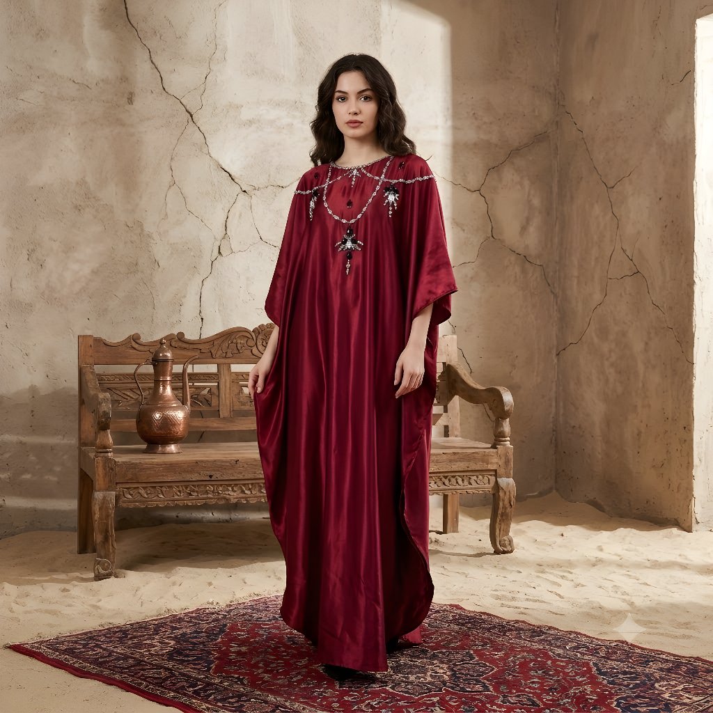 Kaftan Ombre Raisa Renda, Kaftan Kondangan, Kaftan Lebaran, Kaftan Silk, Kaftan Premium, Free Bross 