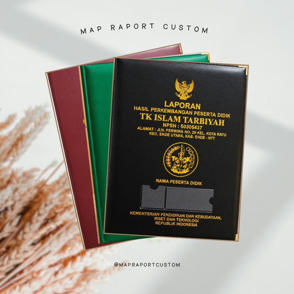 (Siku Lidi & Busa ) Map Raport Custom, Map Ijazah Custom, Map Raport sekolah, Map Raport Ijazah Cust