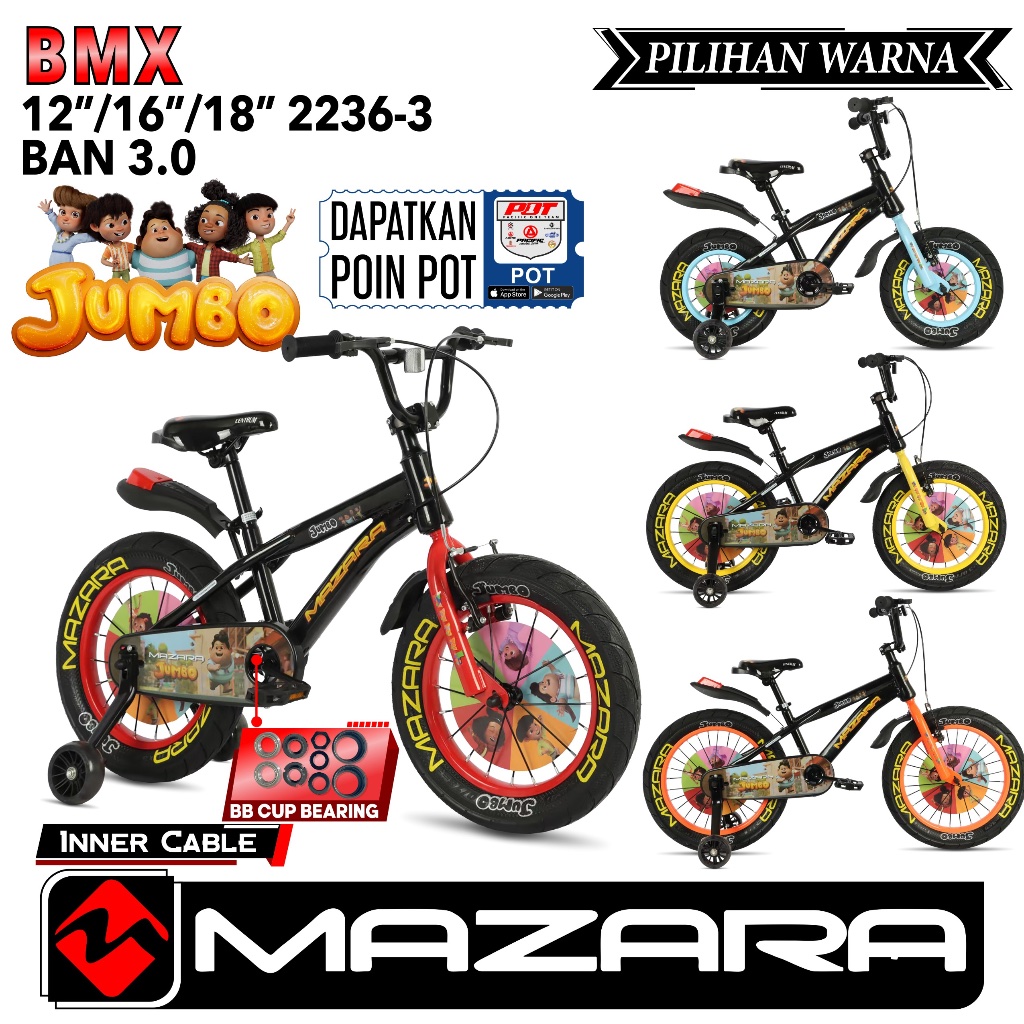 (TERMURAH) Bmx 12 16 18 new phoenix mortein pmb mazara 2299-2 2236-2 2236-3 foster 5503-2 5506-8 cen