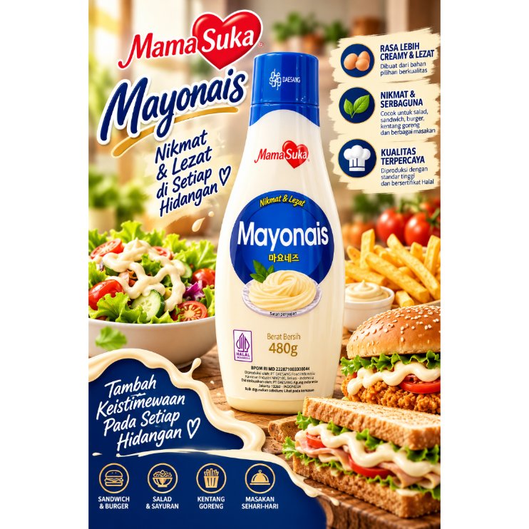Mayonaiase Mamasuka / Mamasuka Mayonaise - 480 Gram