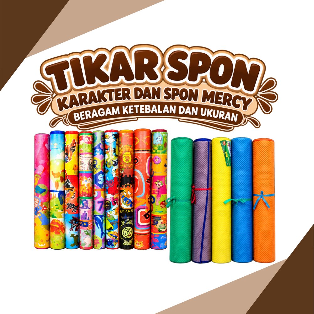 Tikar Plastik Spon Mercy Motif Totol Timbul Murah