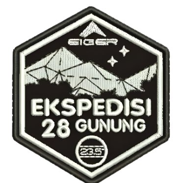 EMBLEM PATCH BORDIR LOGO EIGER EKSPEDISI 28 GUNUNG - Kreasibordir.id