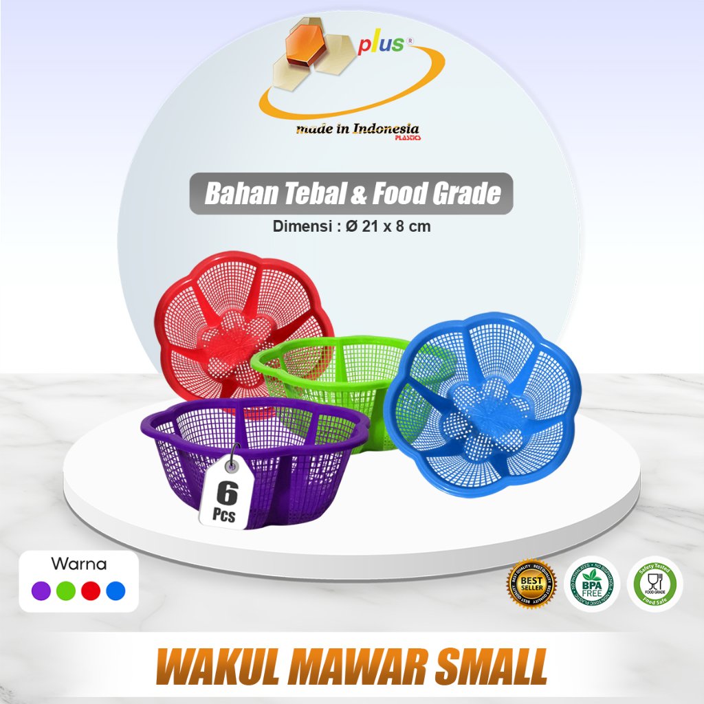 (6 PCS)WAKUL MAWAR SMALL / WAKUL PLASTIK / WAKUL HAJATAN / WAKUL BENTUK BUNGA / WAKUL SERBAGUNA