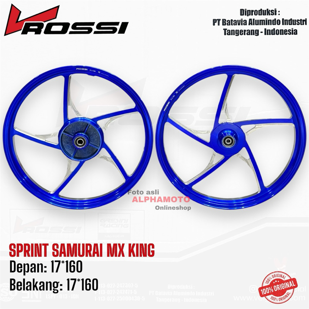 VELG VROSSI CNC MX KING SAMURAI RING 17 160 ANODIZED CANDY JUPITER V ROSSI KZR PALANG 5 AK55