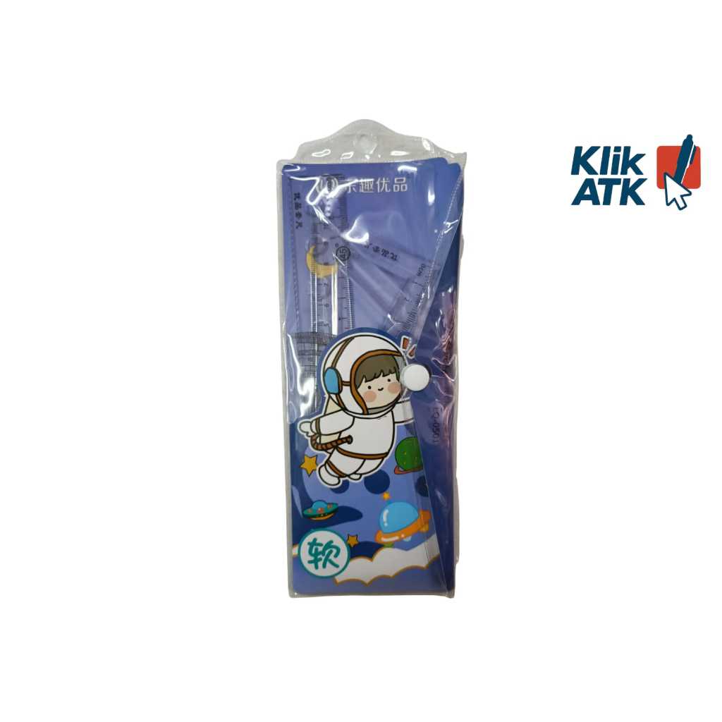 

Ruler Set / Set Penggaris Fancy Plastik, Penggaris 20cm - Per Set