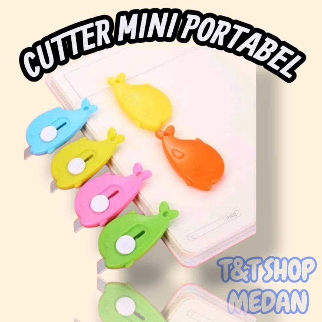 

TNT SHOP - Cutter Mini Portable Pisau Kecil Pemotong Kertas Paket Kado Perlengkapan Sekolah Kantor Hadiah