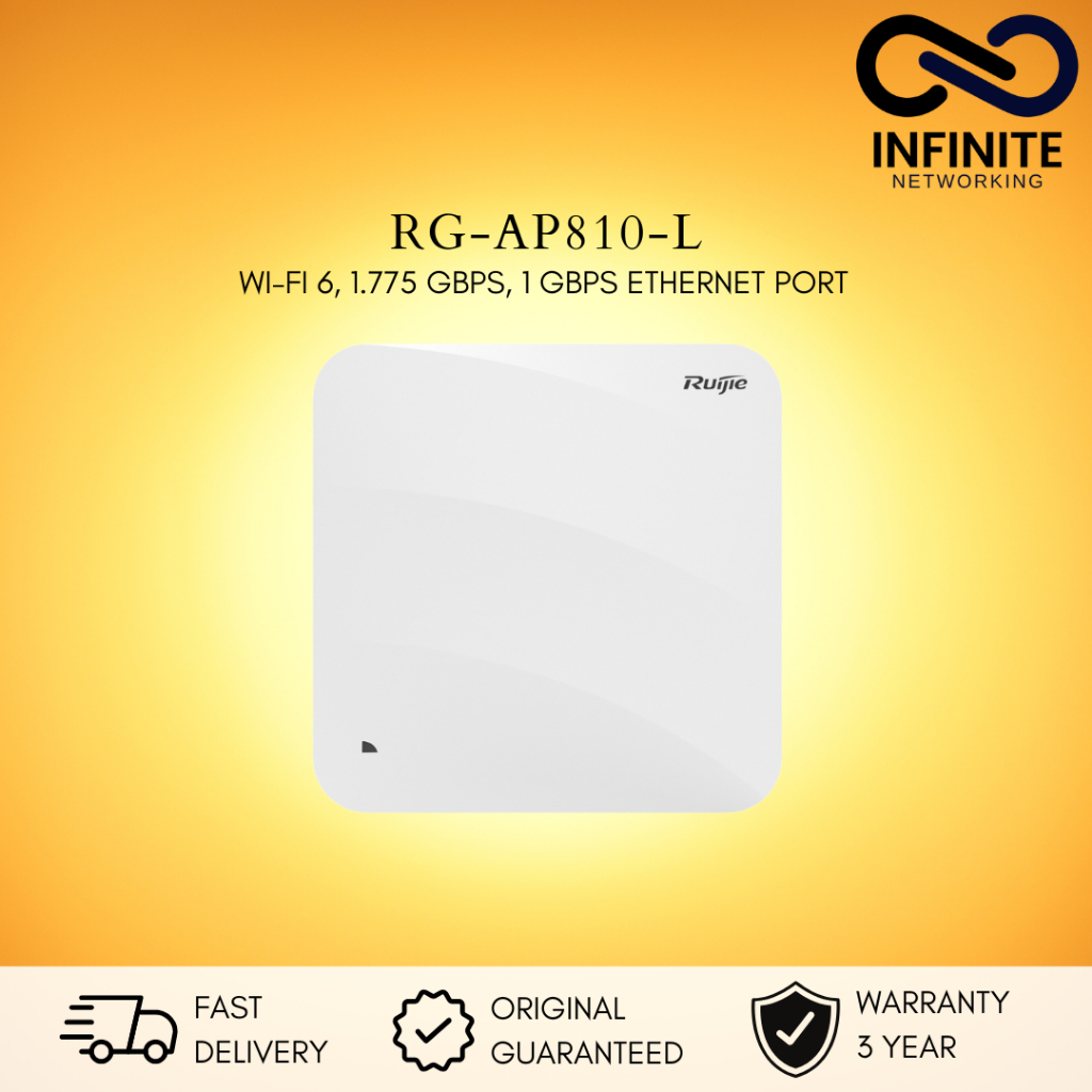 RUIJIE REYEE RG-AP810-L Wi-Fi 6 Dual-Radio 1.775 Gbps Indoor Access Point