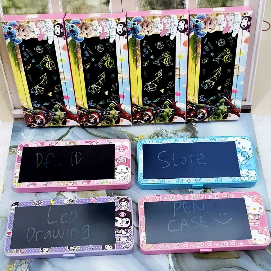 

(DF) Kotak Pensil Drawing Box Motif Lcd Drawing Box Tempat Pensil dan Papan Coret Anak Kreatif