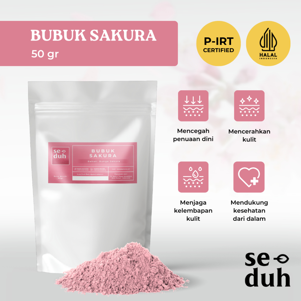 

SEDUH TEA & TISANE | Bubuk Ekstrak Sakura / Sakura Extract Powder / Flower Powder 50 gram