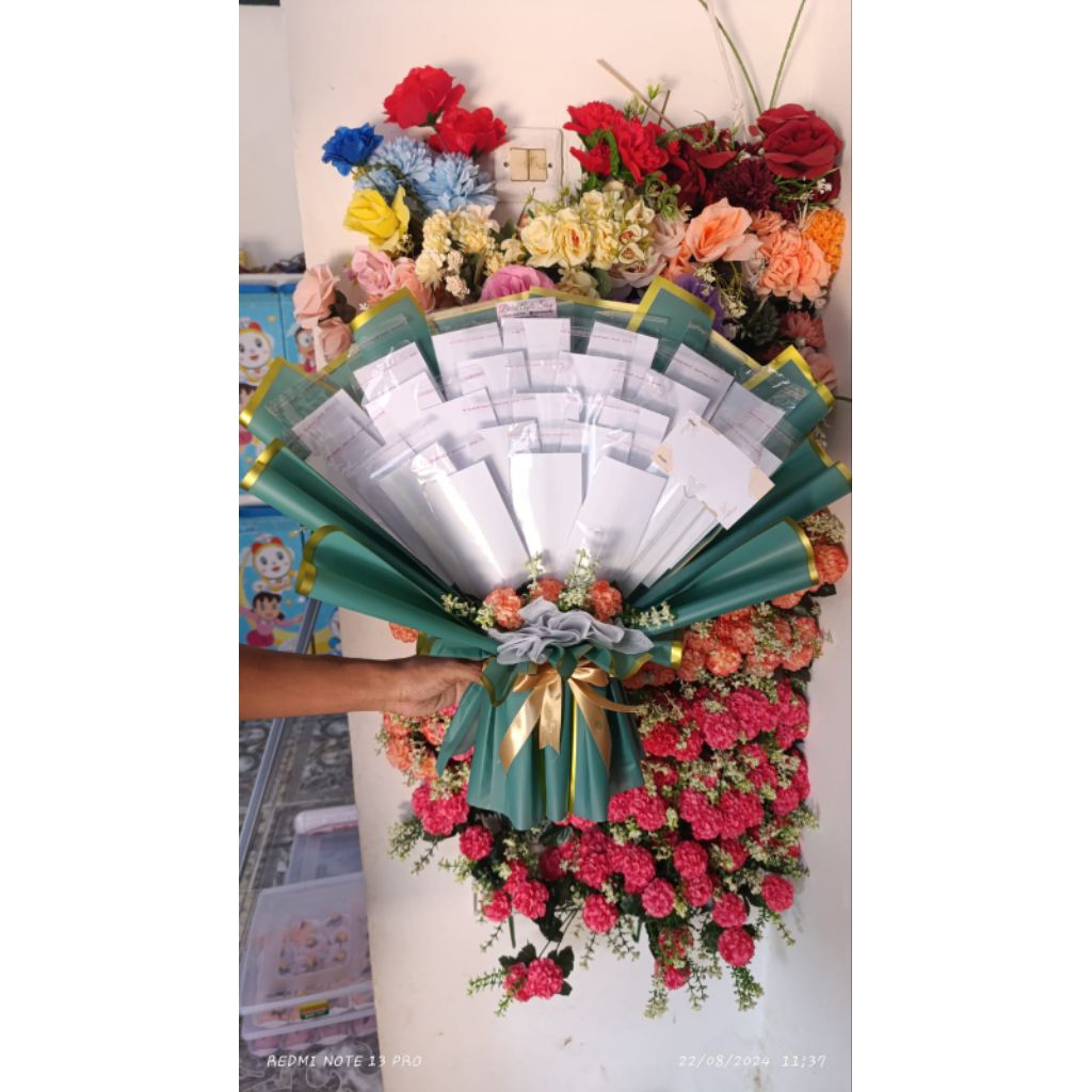 buket uang 30 lembar / buket uang kosong 30 lembar