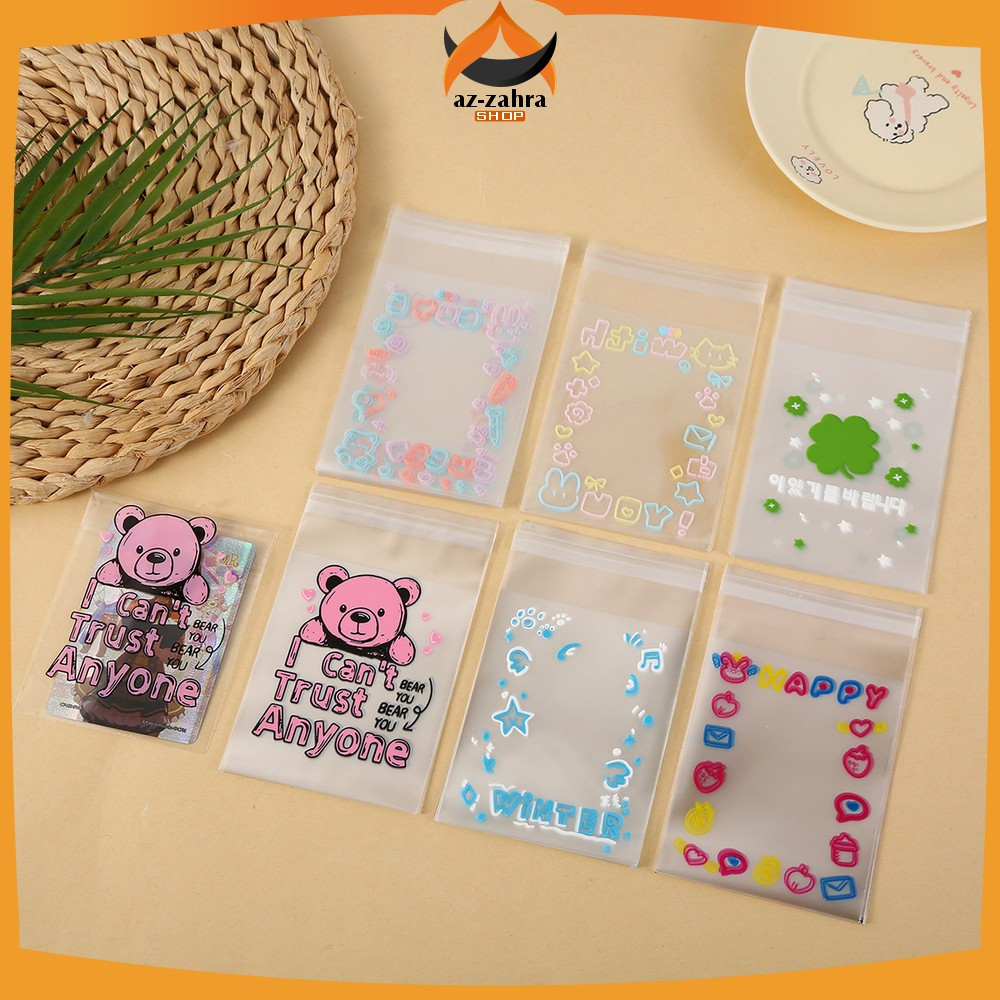 

Plastik Packing Bening 50PCS Sleeve Cover Kartu Kpop Motif Corak Warna Warni / Plastik Bungkus Photocard Hadiah Bingkisan Az Zahra Shop C1365
