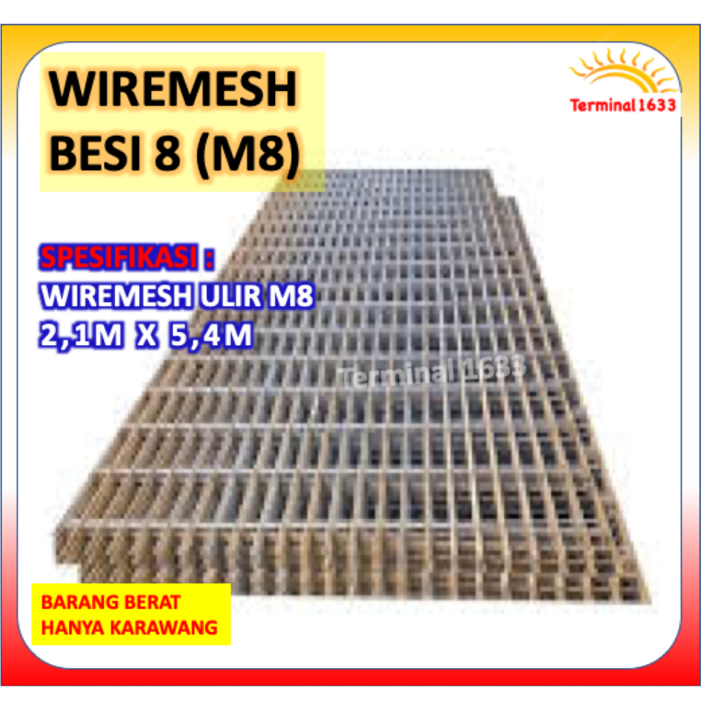 WIREMESH M8 ULIR BESI 8 UKURAN 2,1 X 5,4 METER