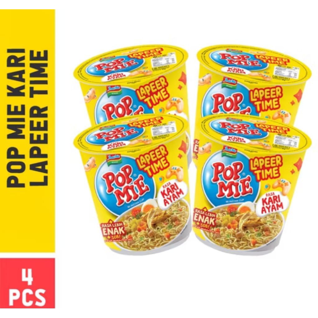

Pop Mie jumbo Rasa Kari Ayam 4pcs ×75gr