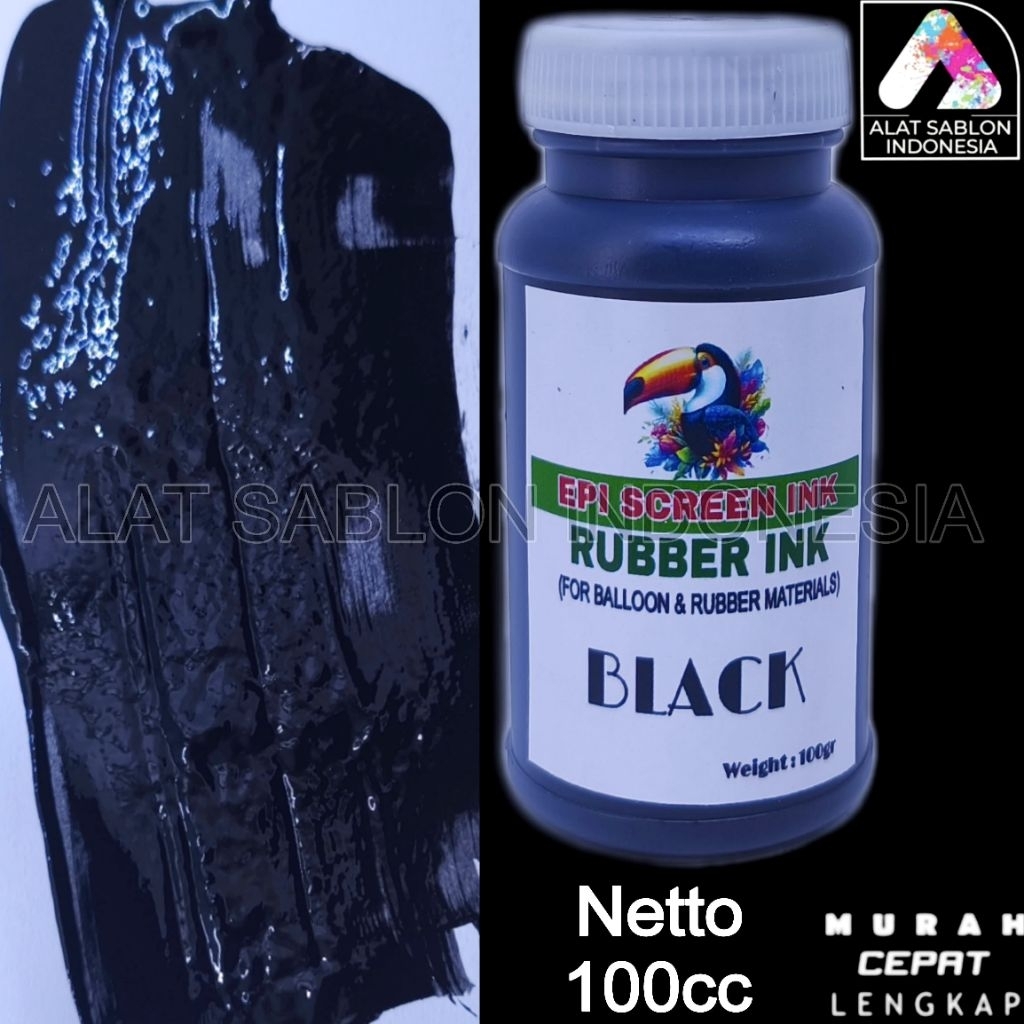 CAT SABLON BALON EPI SCREEN INK BLACK HITAM 100CC