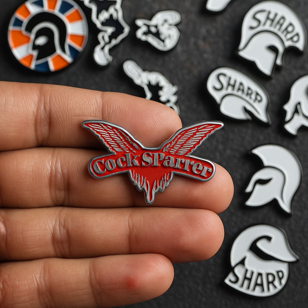 PIN ENAMEL CUSTOM CHROME GOLD/SILVER