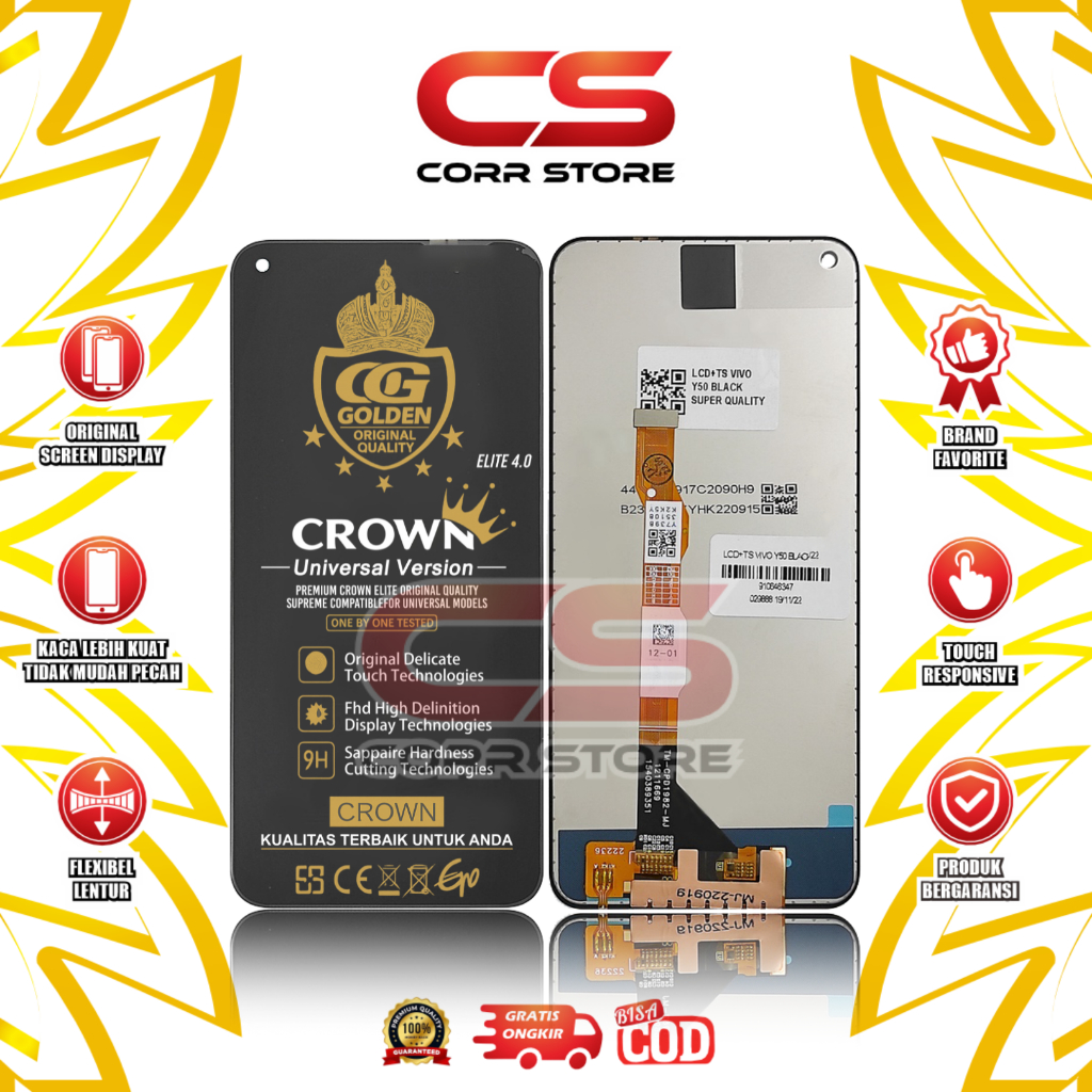 LCD VIVO Y50 / LCD TOUCHSCREEN VIVO Y50 / 1935 ORIGINAL COMPLETE FULLSET