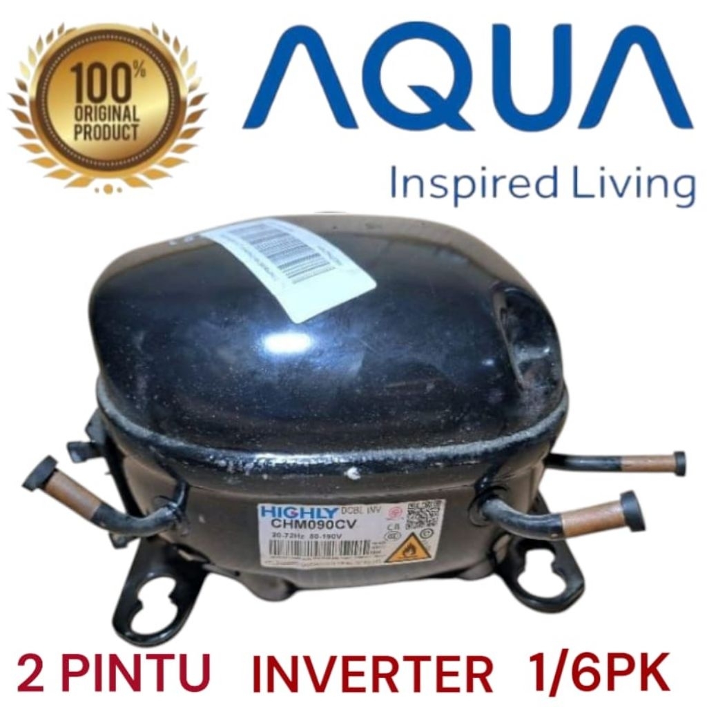 KOMPRESOR KULKAS 2 PINTU AQUA INVERTER UKURAN 1/6 ORIGINAL