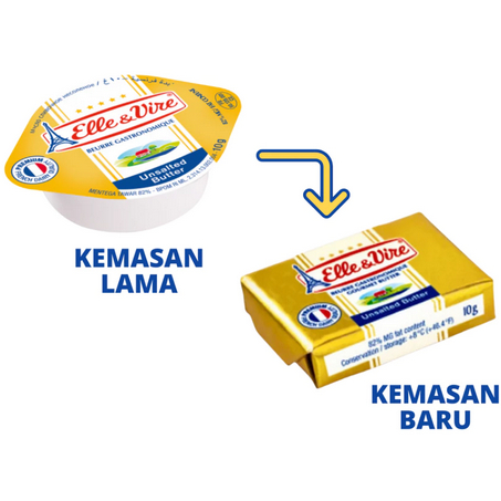 

Elle & Vire Butter Unsalted 10 gr (10 cup) / MPASI Mentega Tawar