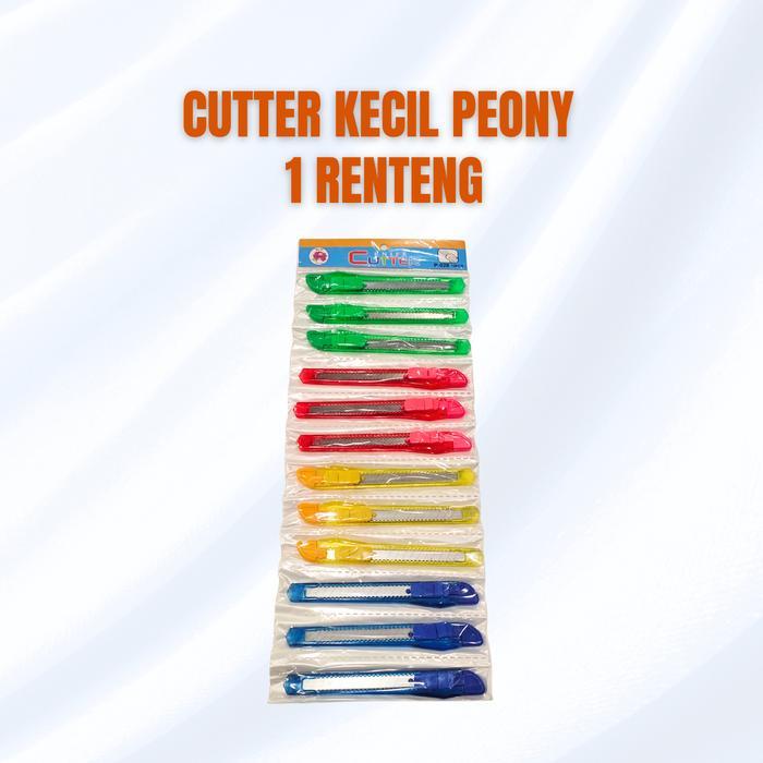 

Pisau Cutter Kecil Peony Original Berkualitas 1 Renceng