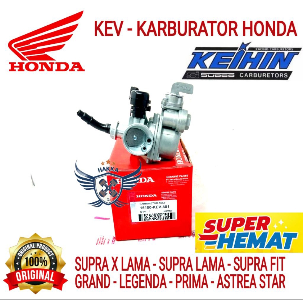 KEV ORIGINAL KARBURATOR HONDA SUPRA X LAMA, KARBURATOR HONDA SUPRA LAMA, KEV KARBURATOR SUPRA FIT, K