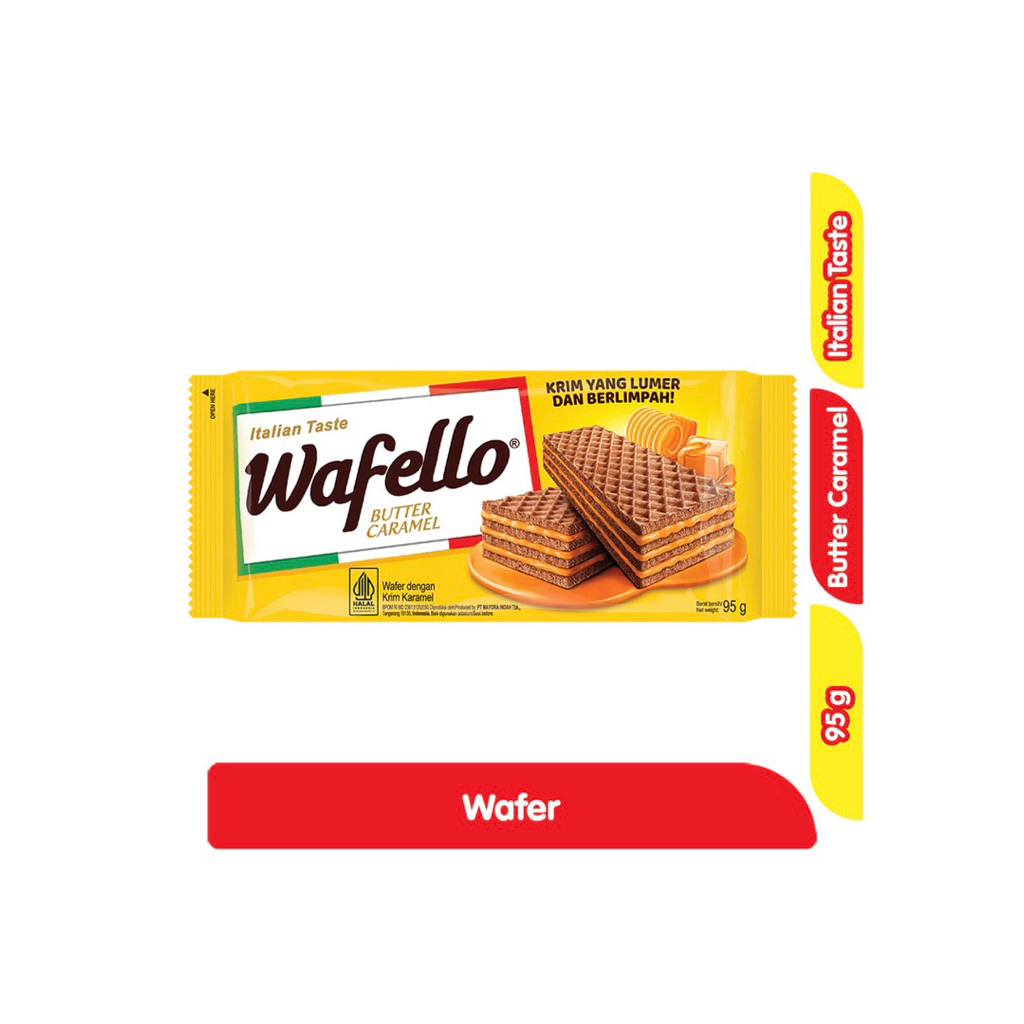 

Wafello Wafer Karamel Mentega 95 gram
