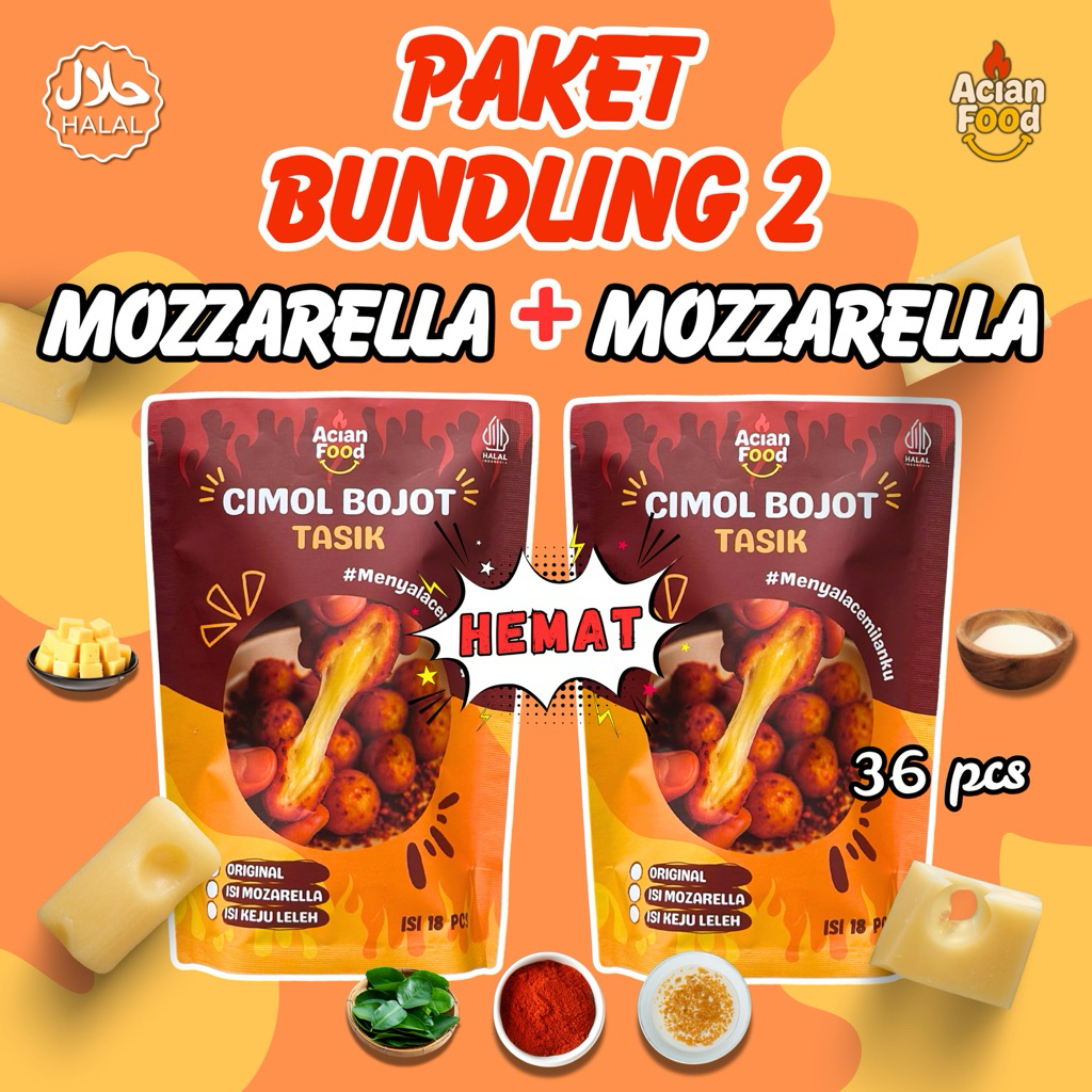 

Paket BUNDLING isi 2 pack varian isi MOZZARELLA , cimol Bojot isi 18pcs / pack
