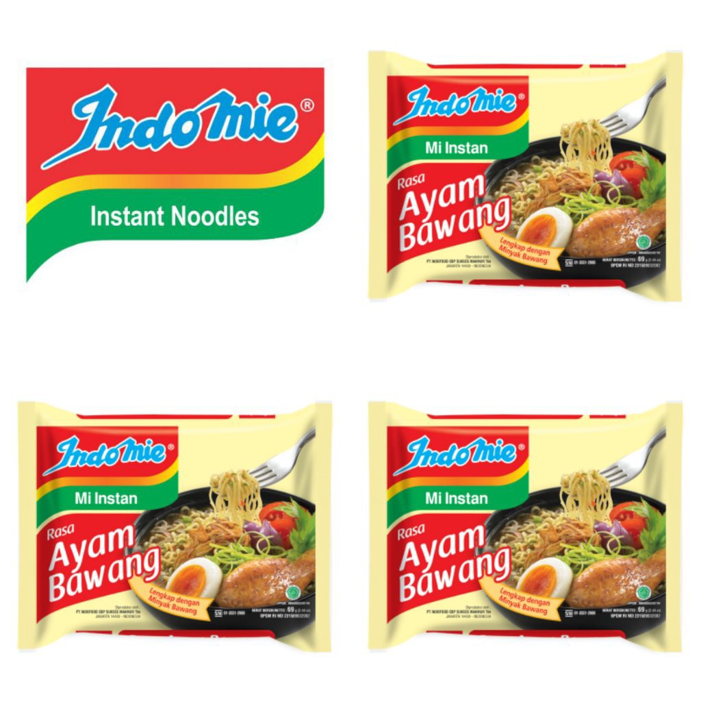 

Indomie Mi Instan Rasa Ayam Bawang 69 Gram