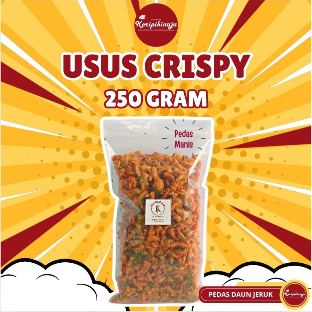 

Keripik Usus Ayam Crispy Pedas dan Original Asin Gurih Daun Jeruk