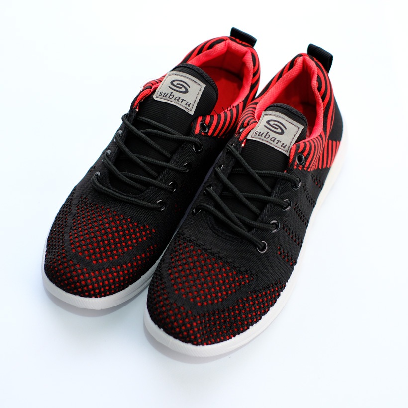 NEW Sepatu Sneakers Wanita Brand Subaru AY63 Warna Black/Red