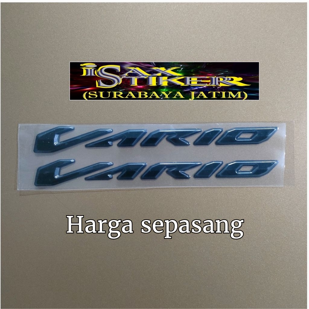 Emblem Timbul Original Honda Vario Hitam tahun 2023 2025
