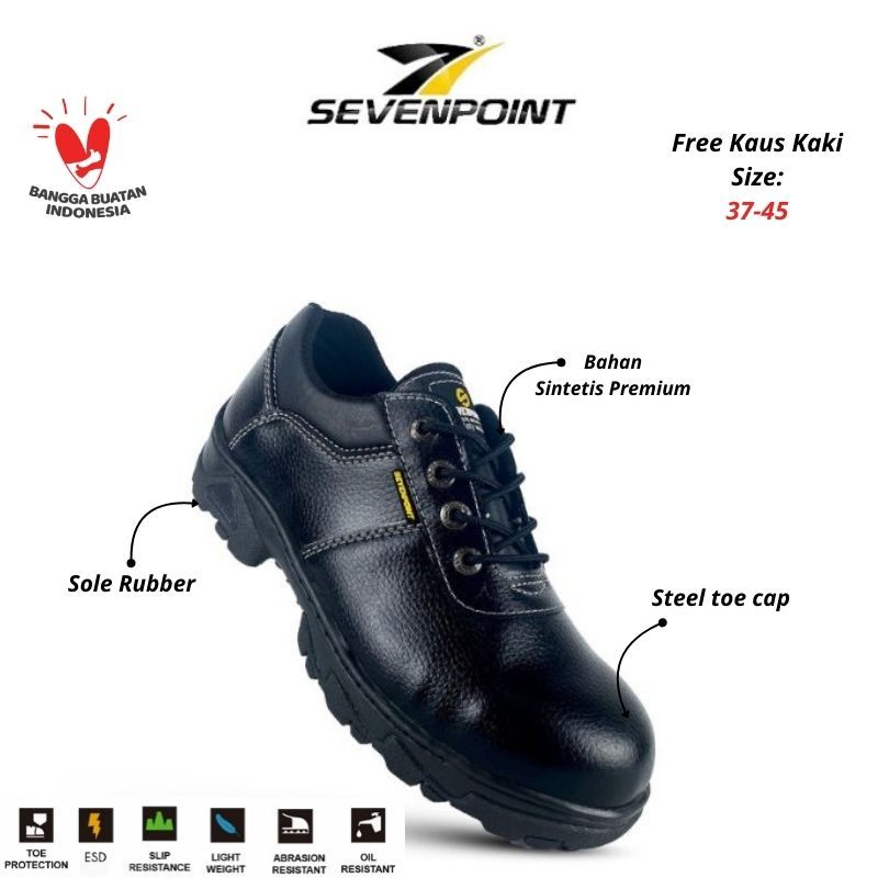Sepatu Safety Original Pria Wanita Ujung Besi Sefty Saveti Shoes Low Boots Kerja Proyek Kitchen 03