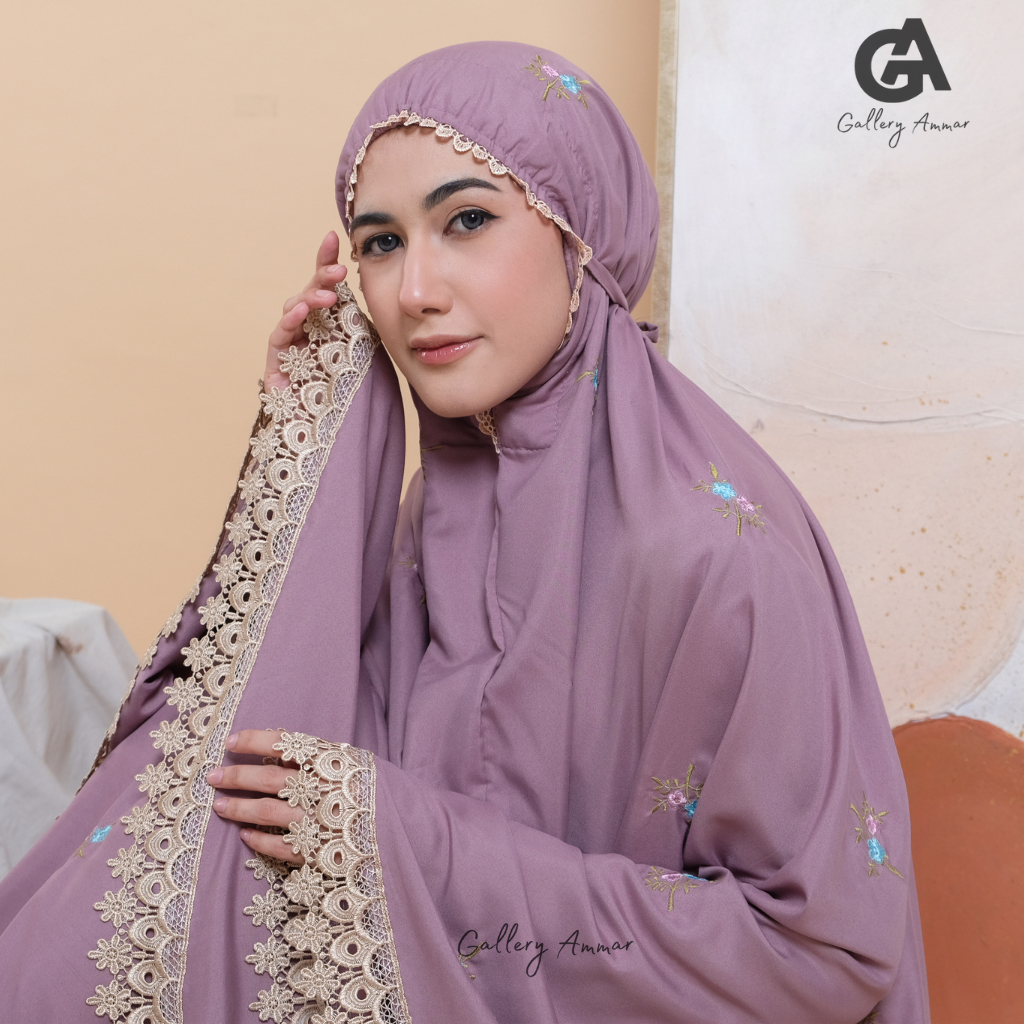 Gallery Ammar - Mukena Dewasa Bordir Katun Safia