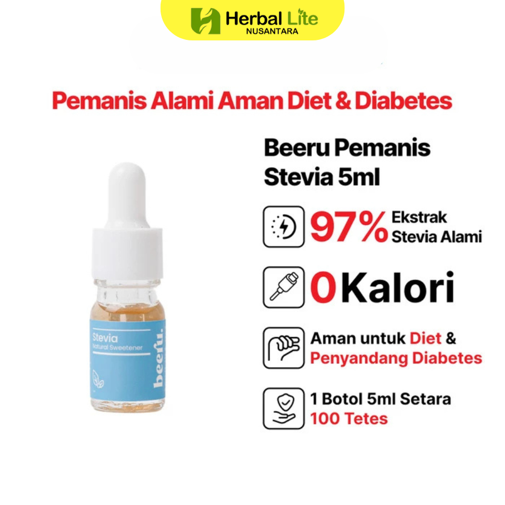 

BEERU Stevia Natural Sweetener Gula Pemanis Alami Cair 5ml