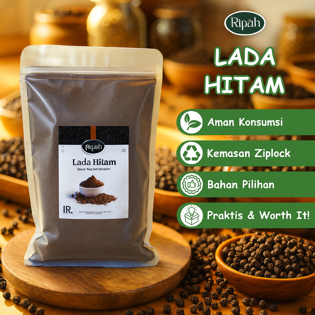 

40gr Lada Hitam Bubuk Ground Black Pepper 100% RipahRempah PREMIUM QUALITY