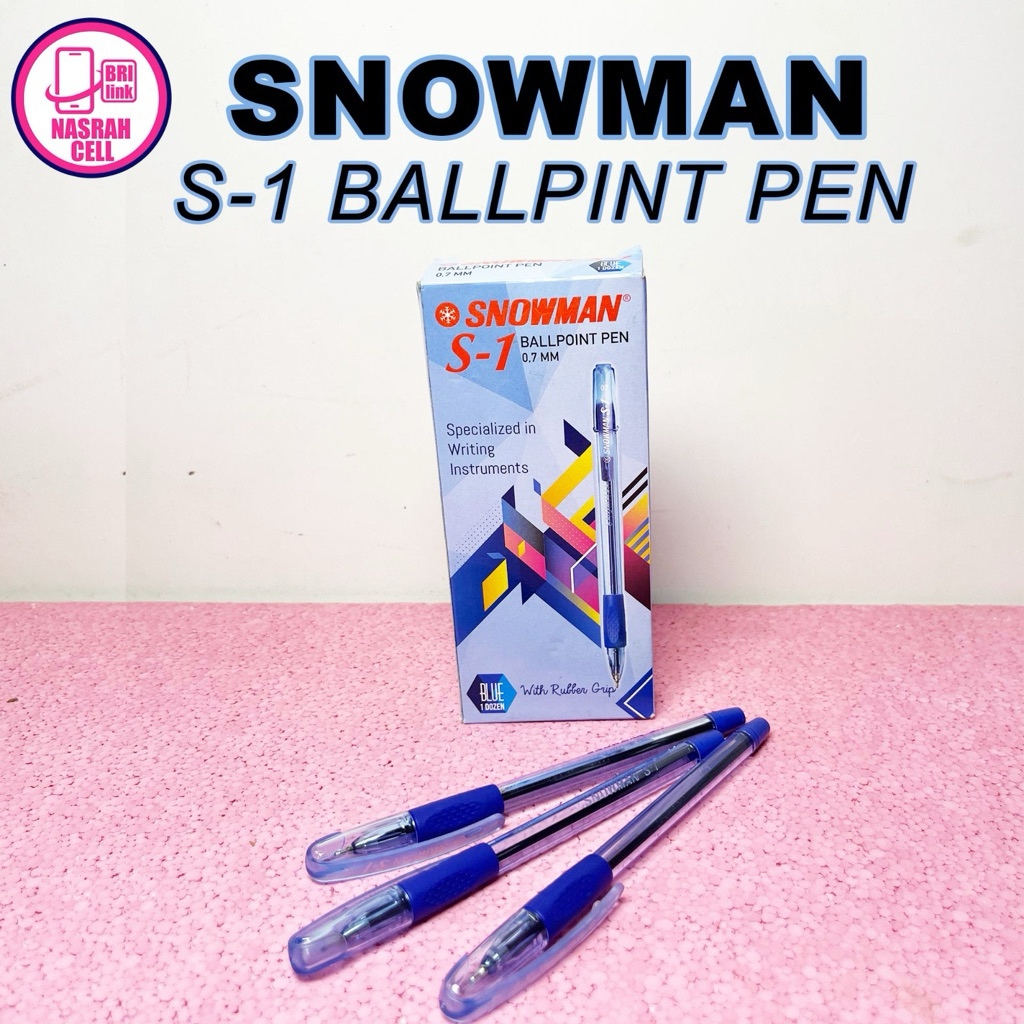 

Pulpen Snowman Biru
