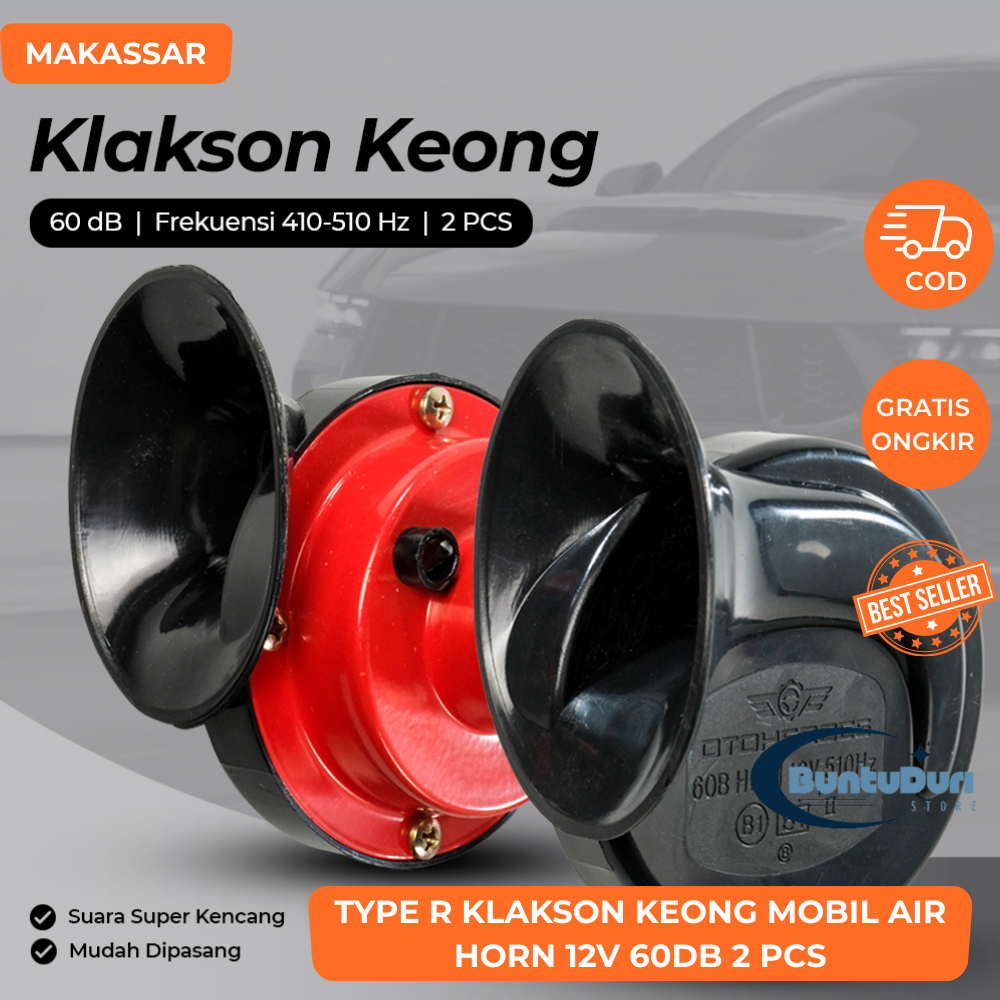 Type R Klakson Keong Mobil Air Horn 12V 60dB 2 PCS