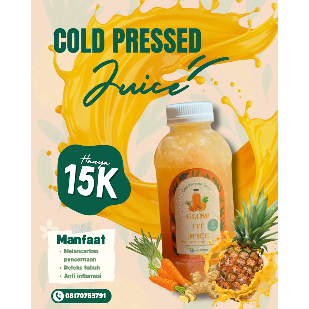 

GLOW FIT JUICE Cold Pressed Juice Anti Inflamasi Detox