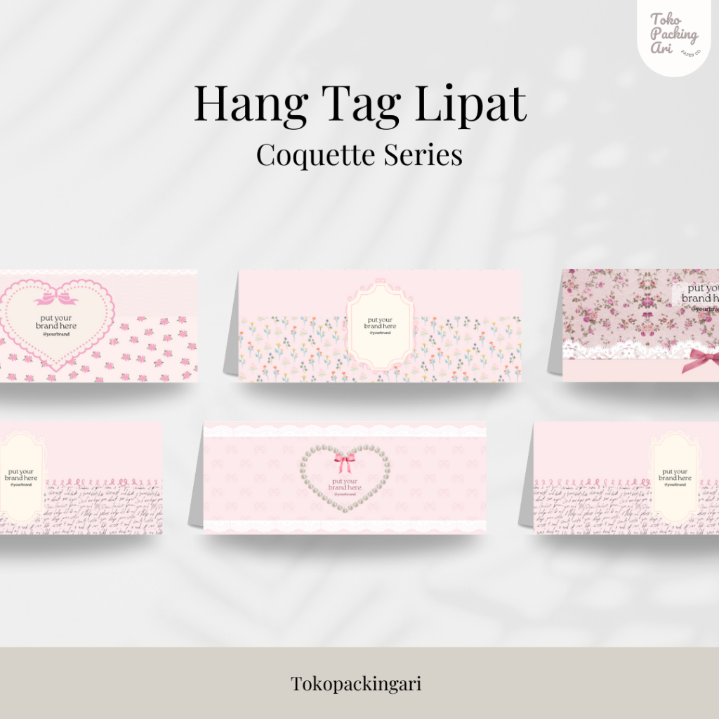 

Hang Tag Label Lipat Coquette Series | Label Aksesoris | Topper Bag | Cute Paper | Kertas Label Gantungan