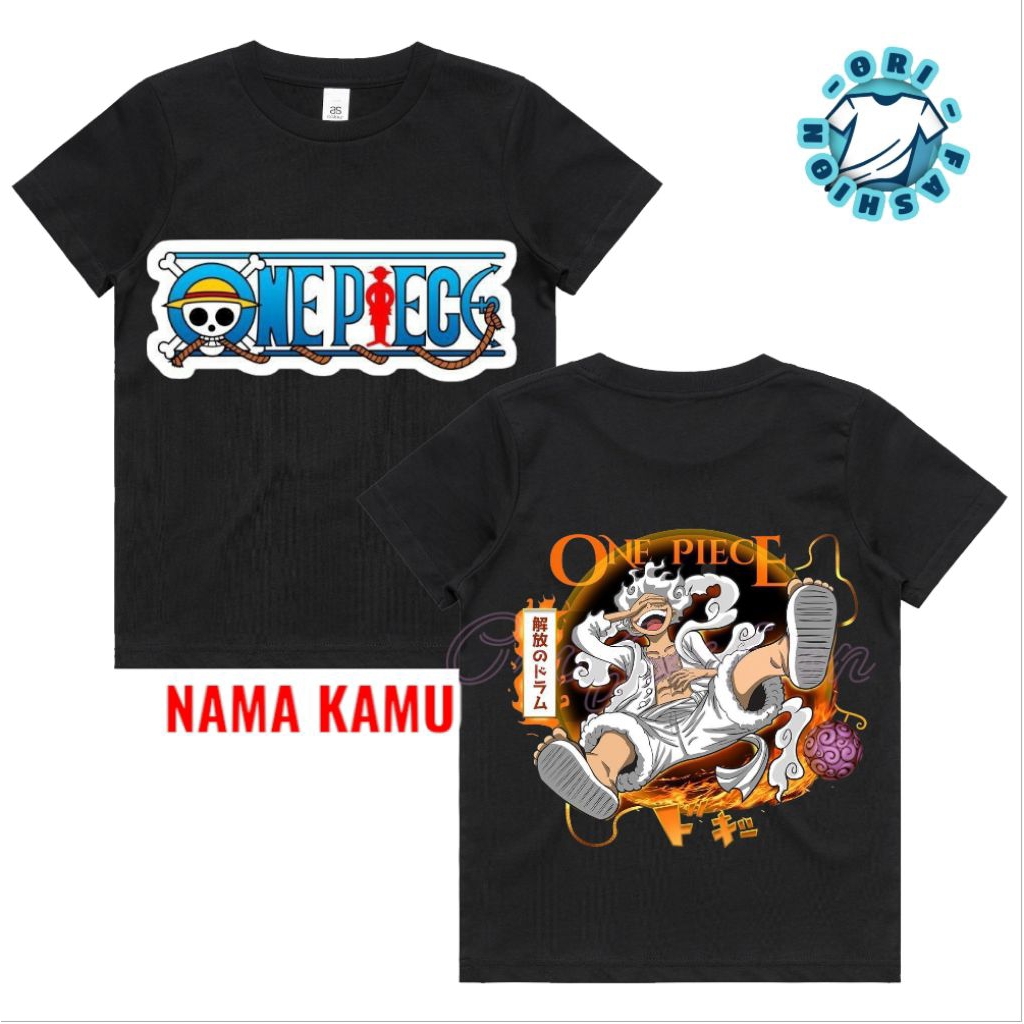 kaos fashion anak one piece putih