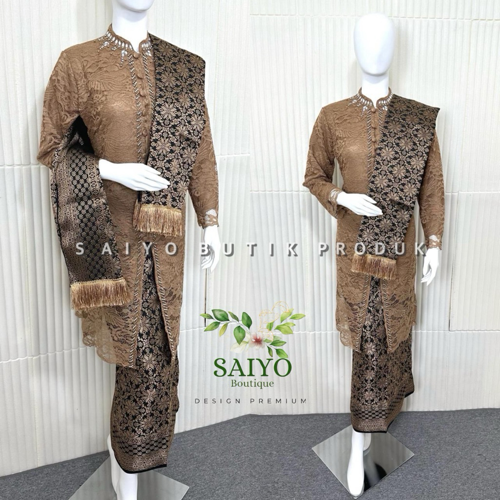 Set Kebaya Tunik Payet Modern - Set Kebaya Modern - Set Kebaya Wisuda Modern - Kebaya Kondangan - Ke